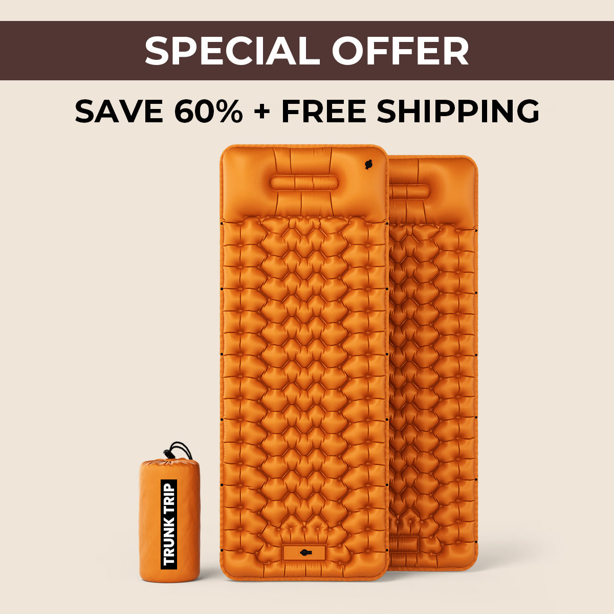 Special Offer - Ultralight & Compact Sleeping Pad - SAVE 60%