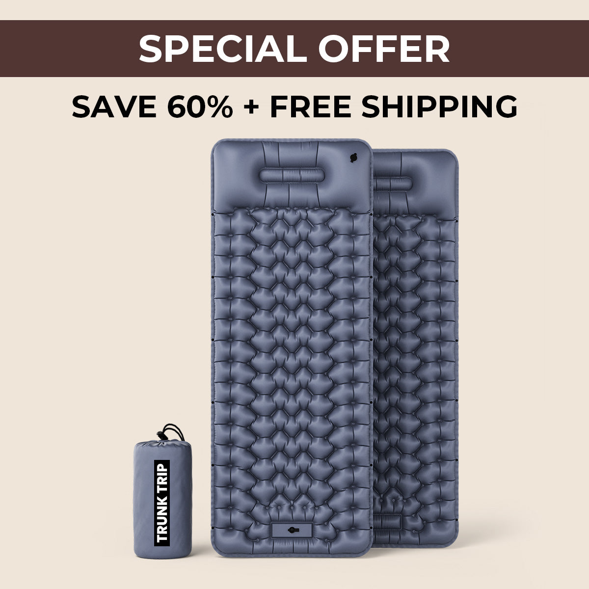 Special Offer - Ultralight & Compact Sleeping Pad - SAVE 60%