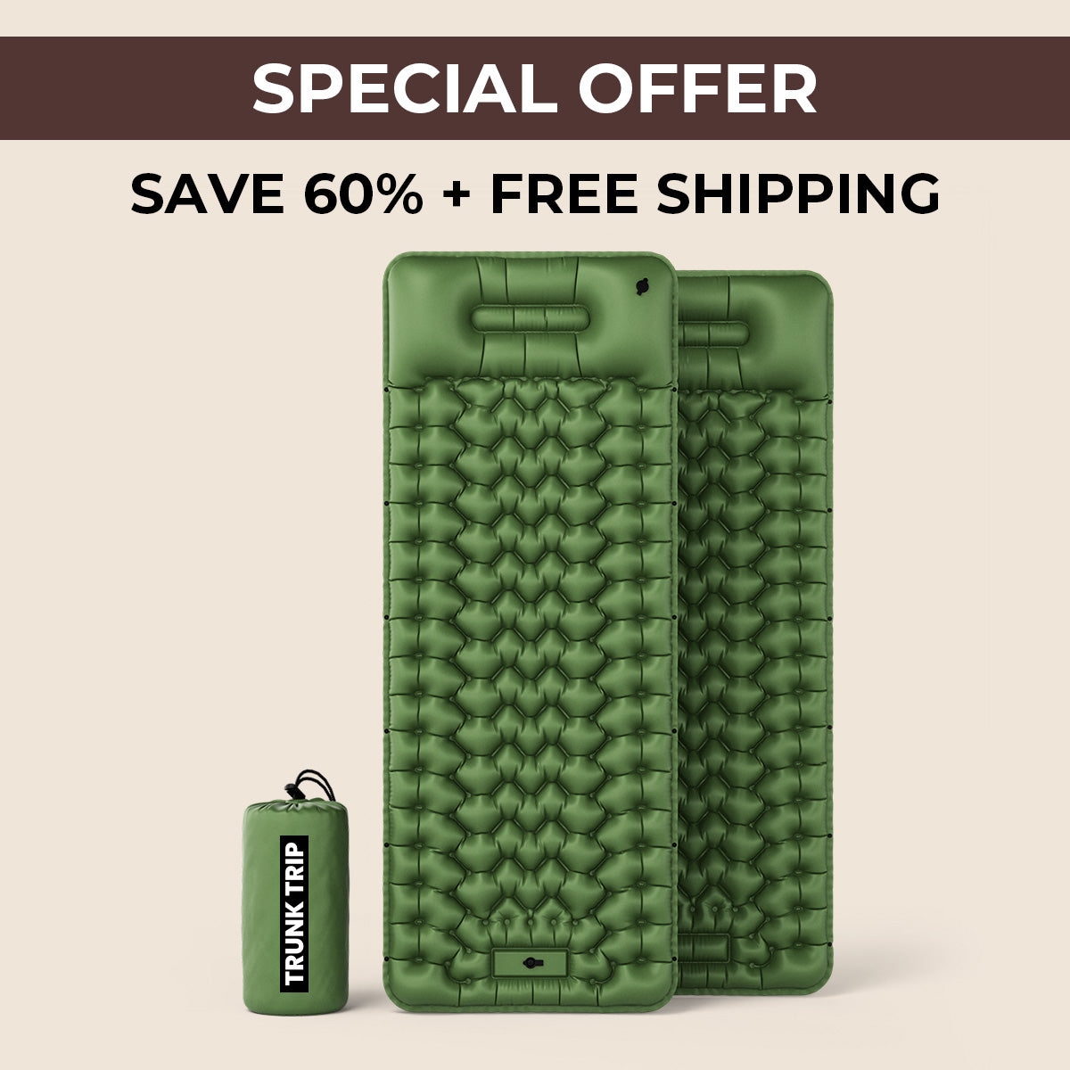 Special Offer - Ultralight & Compact Sleeping Pad - SAVE 60%